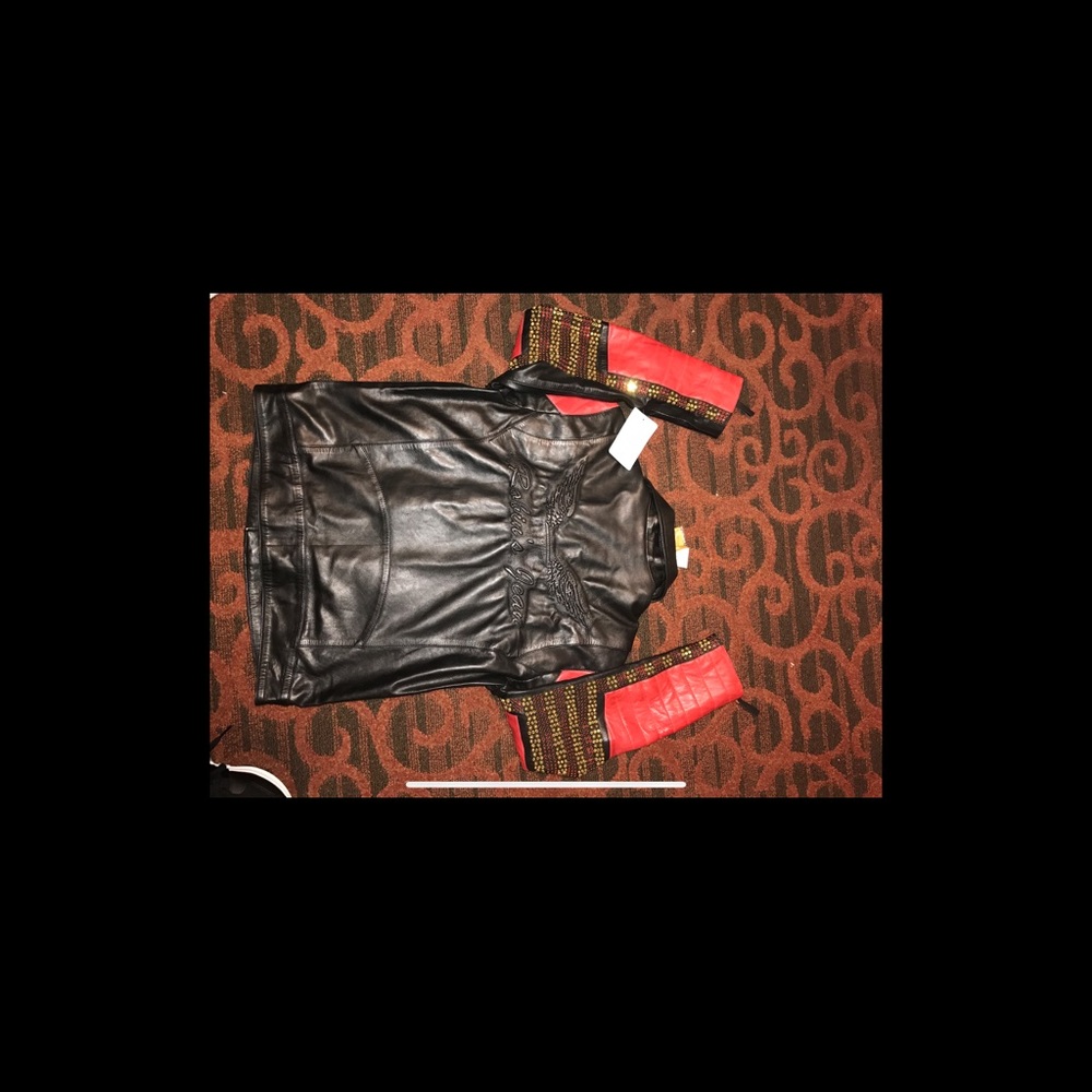Robin jeans leather jacket